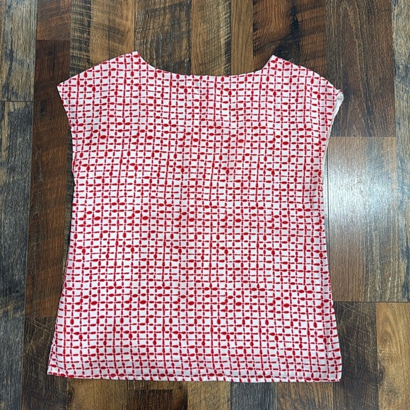 Vineyard Vines Red & White Silk Blouse - Picture 7 of 7